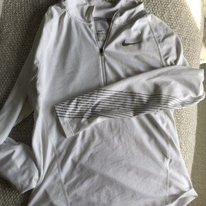 White Nike Dri-fit Quarter Zip